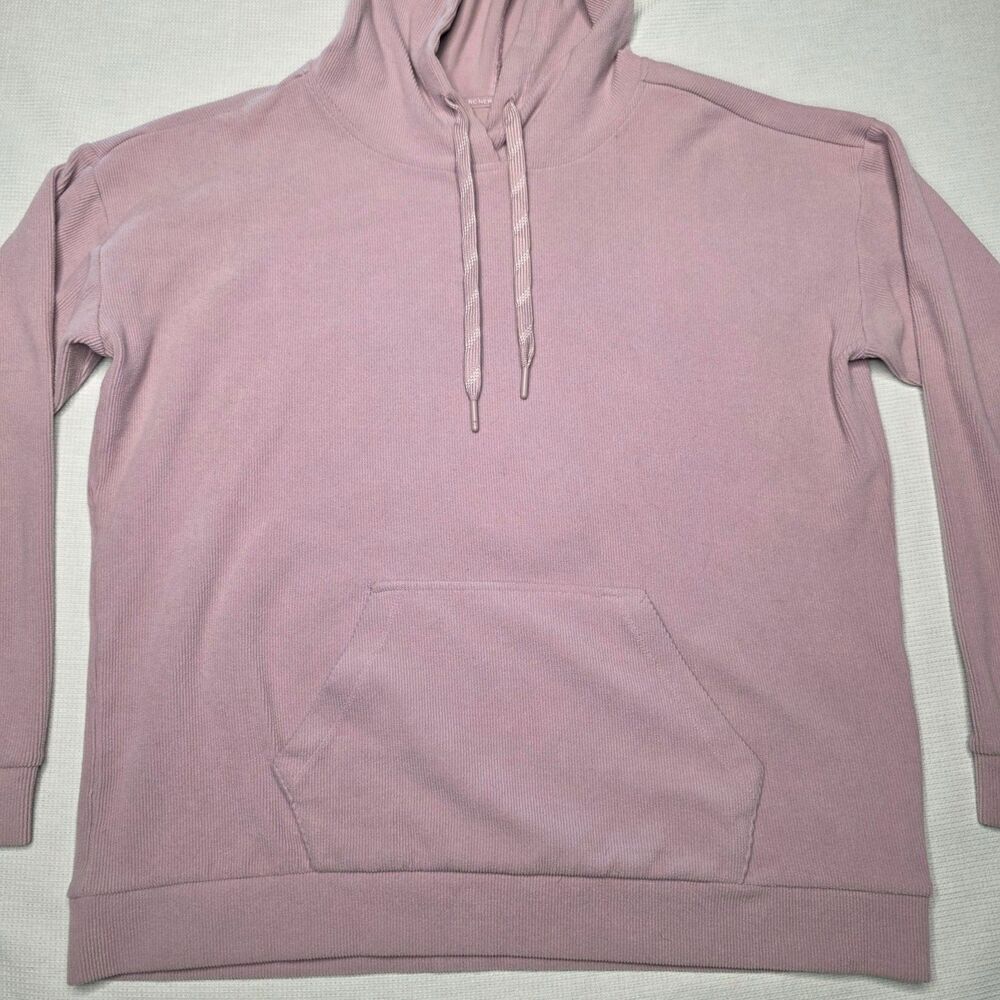Marc New York Women’s Hooded Mauve Sweater M Kangaroo Pocket LS - Picture 4 of 13